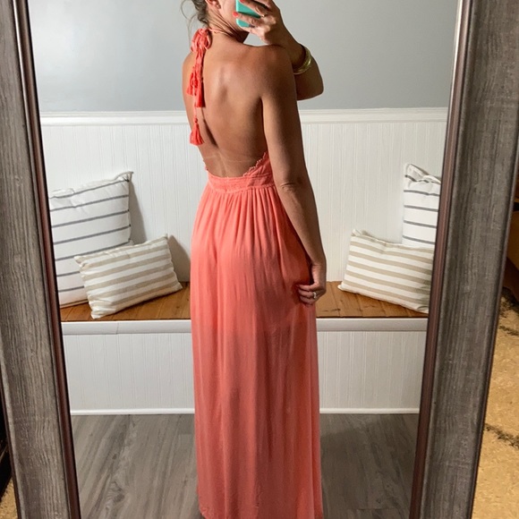🧁 LAST1!CORAL SUN- boho maxi dress - Picture 4 of 9